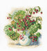 Hydrangea and raspberry M600 Counted Cross Stitch Kit - Wizardi