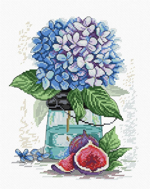 Hydrangea SM-138 Counted Cross Stitch Kit - Wizardi