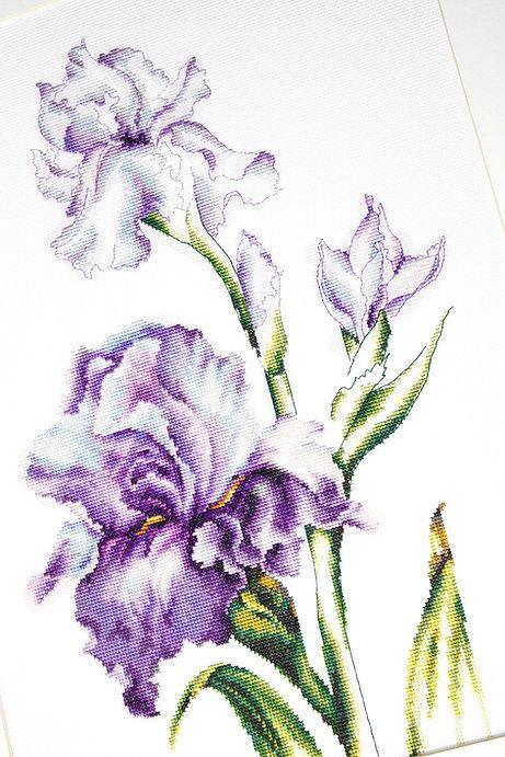 Irises B2251L Counted Cross-Stitch Kit - Wizardi