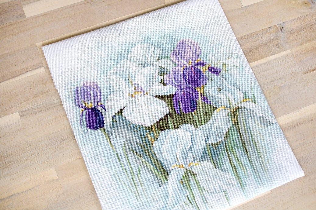 Irises B2367L Counted Cross-Stitch Kit - Wizardi