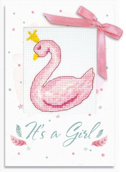 It's a Girl Post Cards SP-105L Counted Cross-Stitch Kit - Wizardi