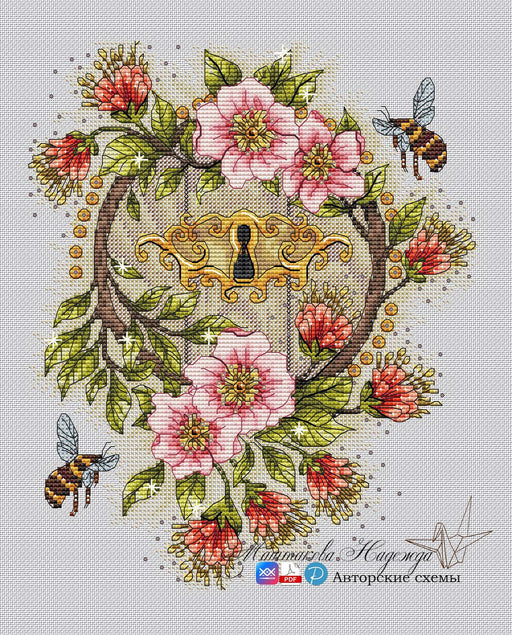 Keyhole - PDF Cross Stitch Pattern - Wizardi