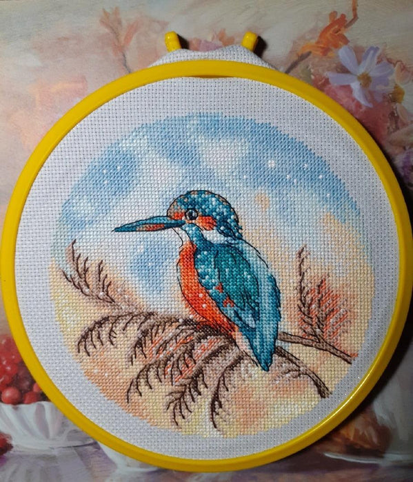 Kingsfisher Bird - PDF Cross Stitch Pattern - Wizardi