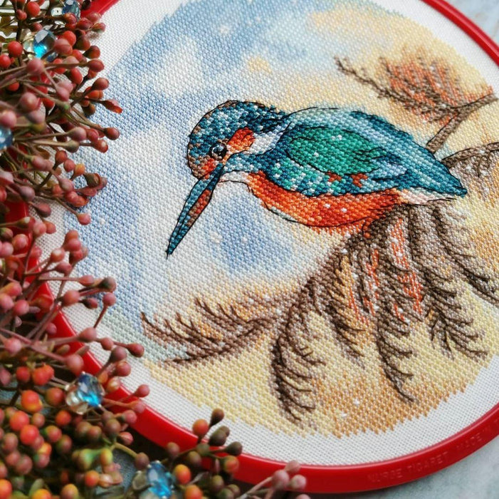 Kingsfisher Bird - PDF Cross Stitch Pattern - Wizardi