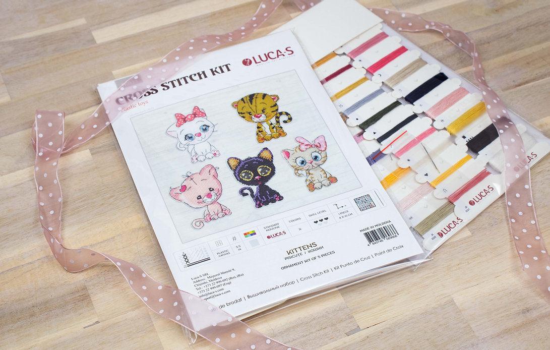 Kittens JK033L Counted Cross-Stitch Kit - Wizardi