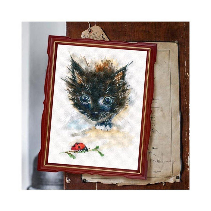 Ladybug and super-cat M826 Counted Cross Stitch Kit - Wizardi