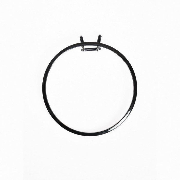 Large Spring Metal Embroidery Hoop Nurge 160-1 Deep Black - Wizardi