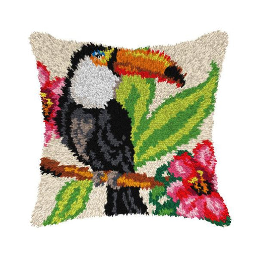 Latch hook cushion kit "Toucan" - Wizardi