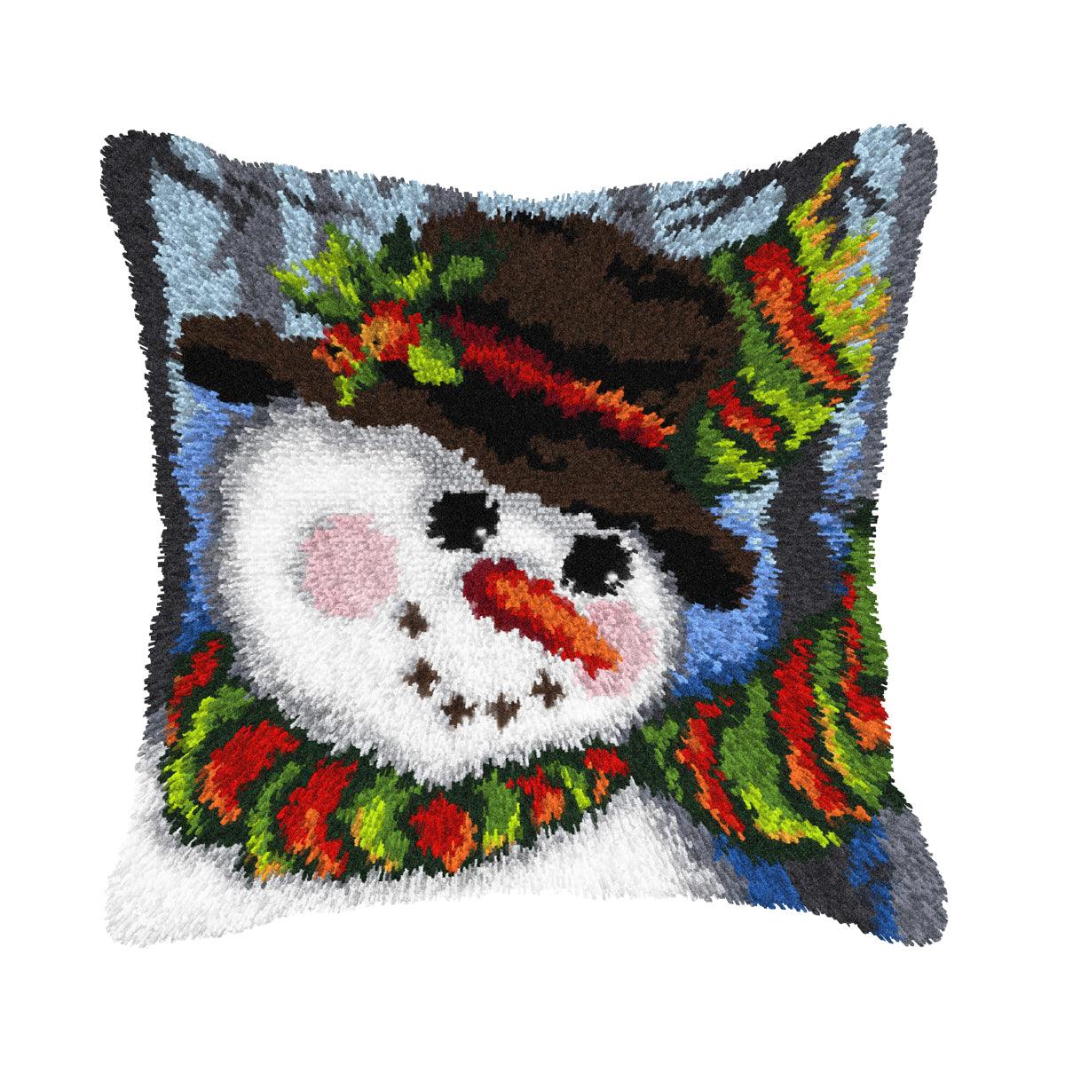 Latch-hook Kit on canvas Snowman 4227 - Wizardi