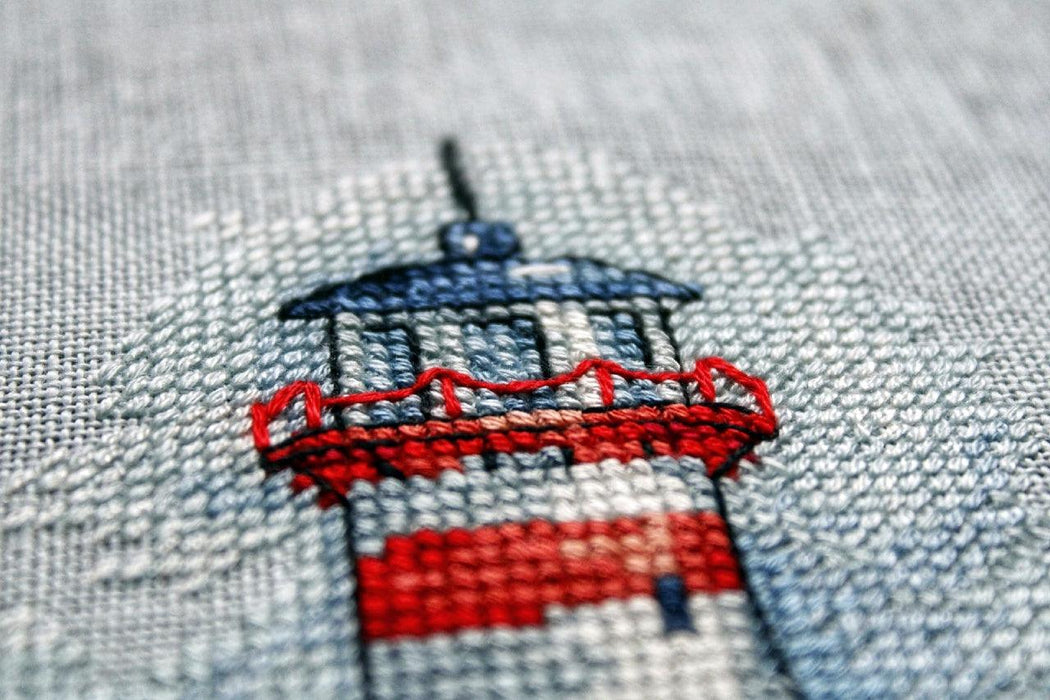 Lighthouse and Seagulls - PDF Cross Stitch Pattern - Wizardi