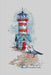 Lighthouse and Seagulls - PDF Cross Stitch Pattern - Wizardi