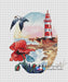 Lighthouse at the Sunset - PDF Cross Stitch Pattern - Wizardi