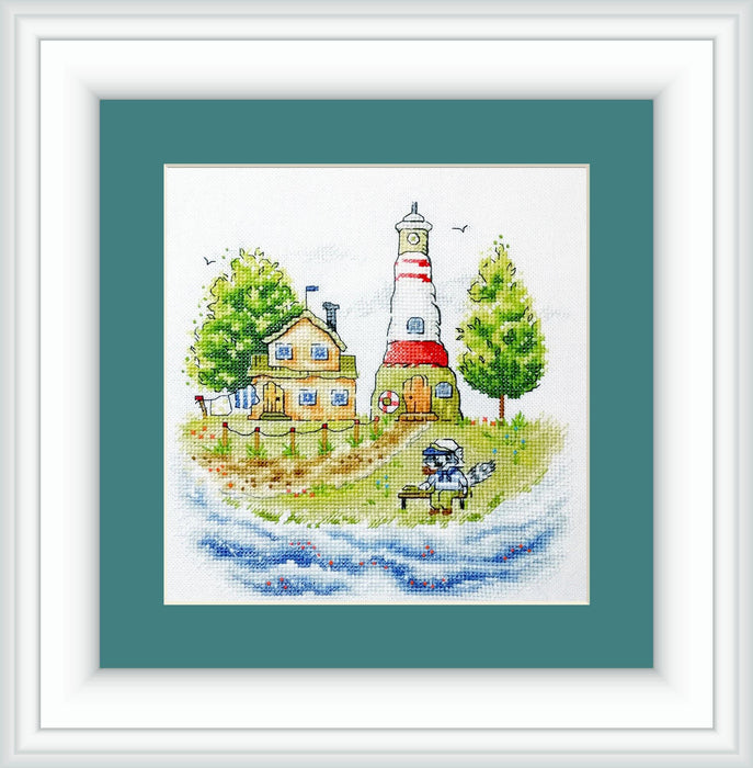 Lighthouse keeper RZ-34 Counted Cross-Stitch Kit - Wizardi