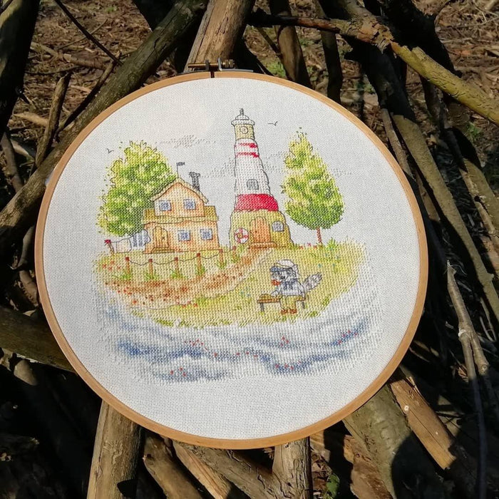 Lighthouse keeper RZ-34 Counted Cross-Stitch Kit - Wizardi