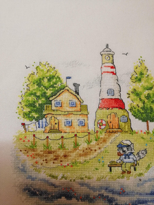 Lighthouse keeper RZ-34 Counted Cross-Stitch Kit - Wizardi