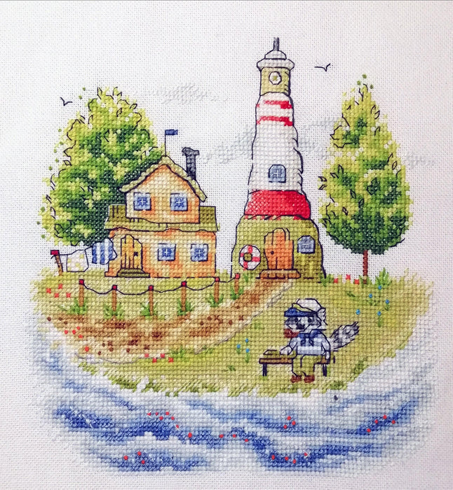 Lighthouse keeper RZ-34 Counted Cross-Stitch Kit - Wizardi