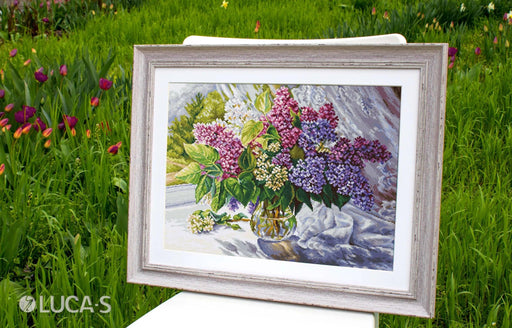 Lilac Bouquet B7015L Counted Cross-Stitch Kit - Wizardi