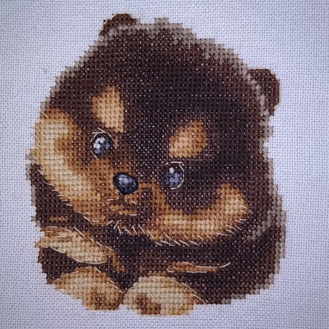 Little Doggie - Free PDF Counted Cross Stitch Pattern - Wizardi