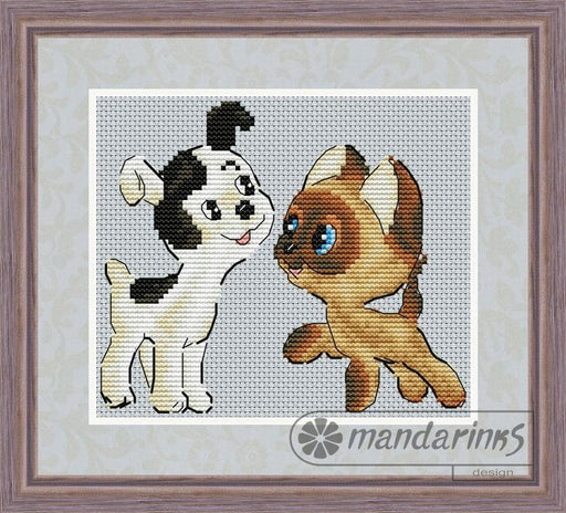 Little Friends. Cute Dogs - Free PDF Cross Stitch Pattern - Wizardi