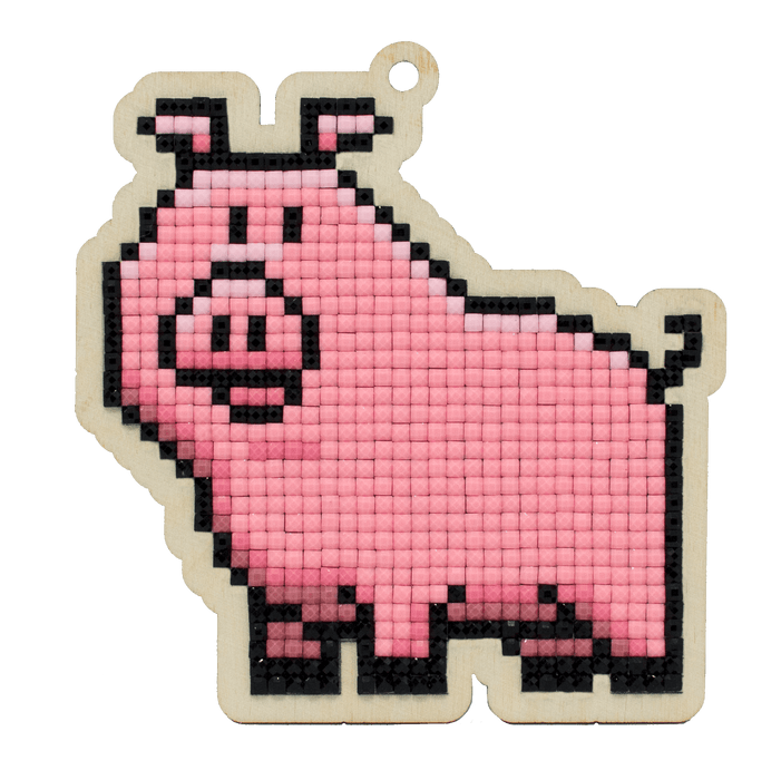 Little Pig CSw349 Diamond Painting on Plywood Kit - Wizardi