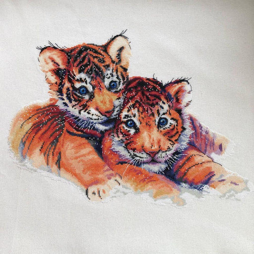 Little tigers - PDF Counted Cross Stitch Pattern - Wizardi