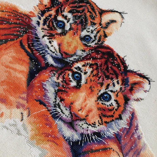 Little tigers - PDF Counted Cross Stitch Pattern - Wizardi