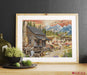 Log Cabin General Store B2413L Counted Cross-Stitch Kit - Wizardi