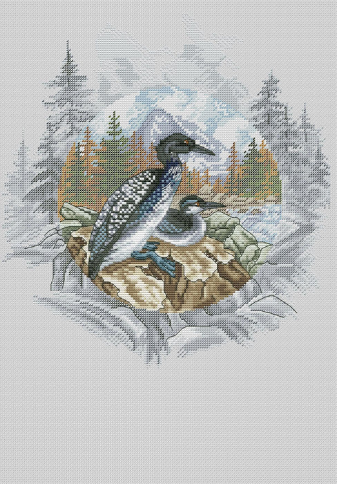 Loon - PDF Cross Stitch Pattern - Wizardi