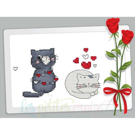 Love Cats - PDF Cross Stitch Pattern - Wizardi