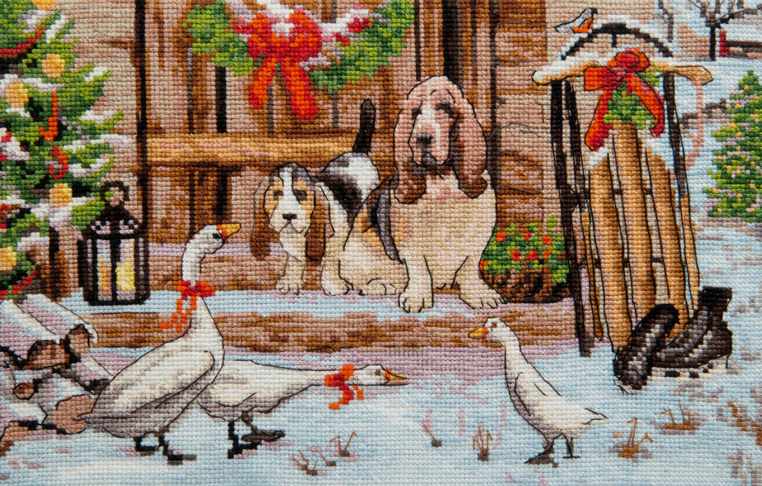 M-489C Counted cross stitch kit "Friends on a walk" - Wizardi