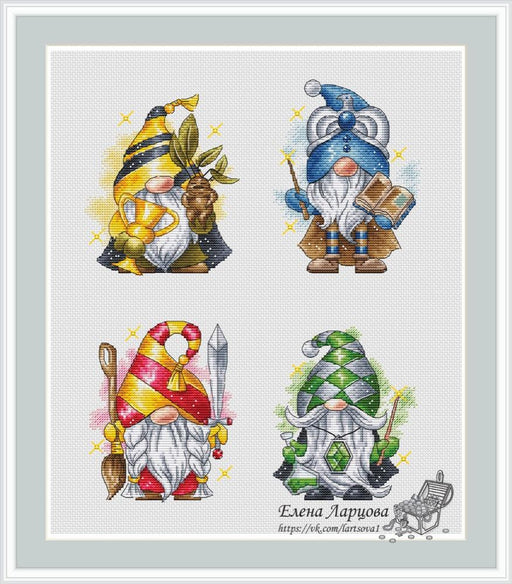 Magic Dwarfs - PDF Cross Stitch Pattern - Wizardi