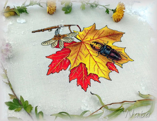 Maple Leaf - PDF Cross Stitch Pattern - Wizardi