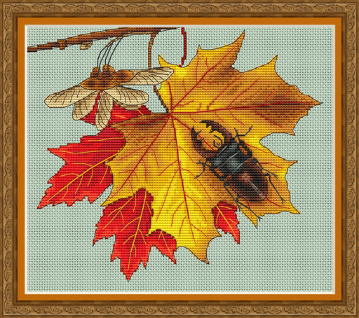 Maple Leaf - PDF Cross Stitch Pattern - Wizardi