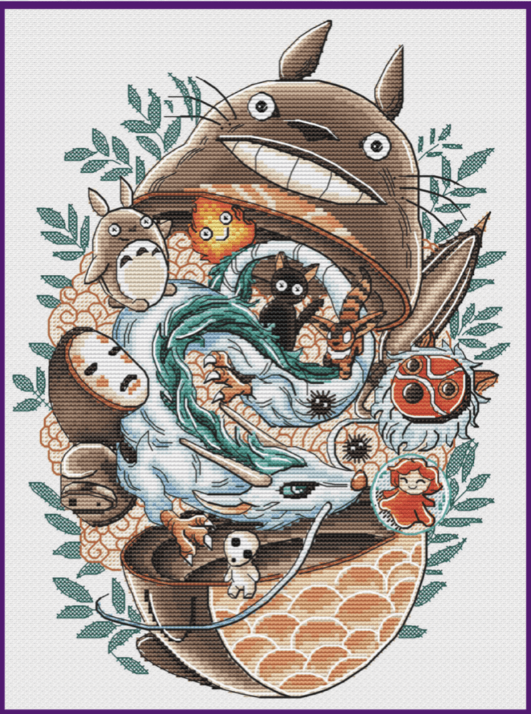 Miyadzaki Matreshka - PDF Cross Stitch Pattern - Wizardi