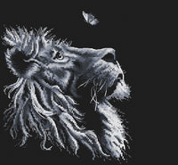 Monochrome Leo - PDF Cross Stitch Pattern - Wizardi