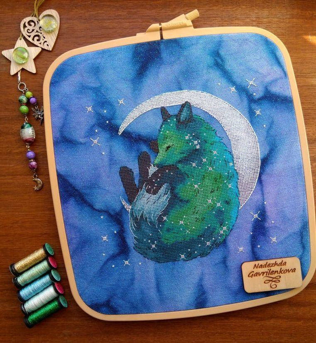 Moon Fox - PDF Counted Cross Stitch Pattern - Wizardi