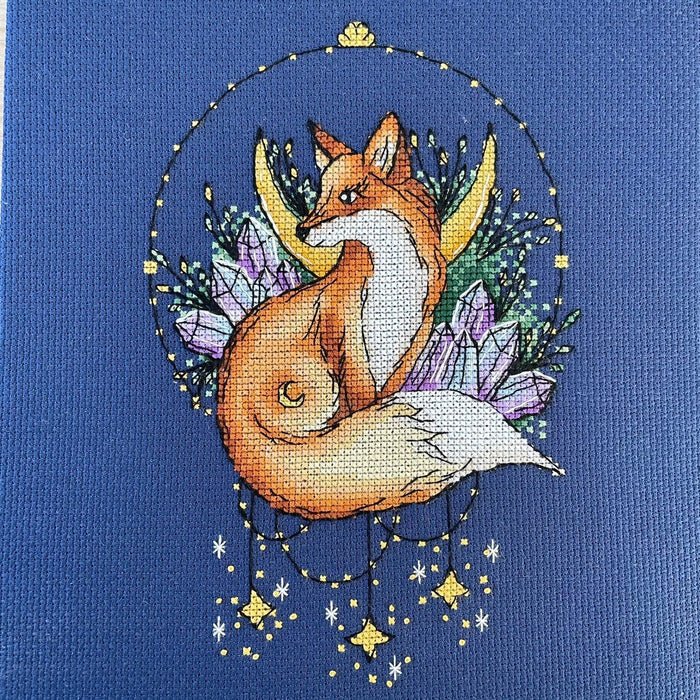 Moon Fox - PDF Cross Stitch Pattern - Wizardi