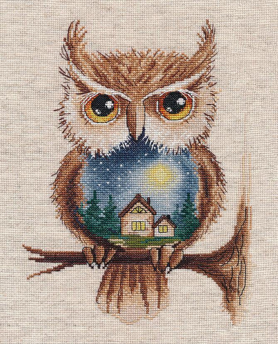 Moonlight night 1368 Counted Cross Stitch Kit - Wizardi