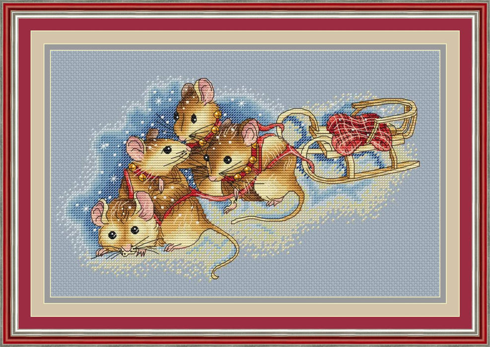 Mouse in Harness - PDF Cross Stitch Pattern - Wizardi