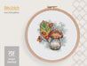 Mushroom Cross stitch pattern Fall Cross Stitch pdf Autumn cross stitch pattern Modern Counted cross stitch Thanksgiving cross stitch - Wizardi