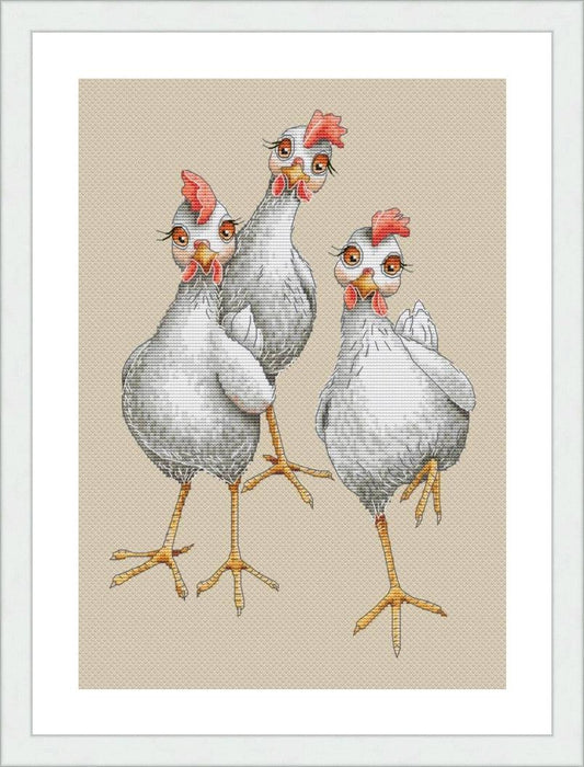 My chickens - PDF Cross Stitch Pattern - Wizardi