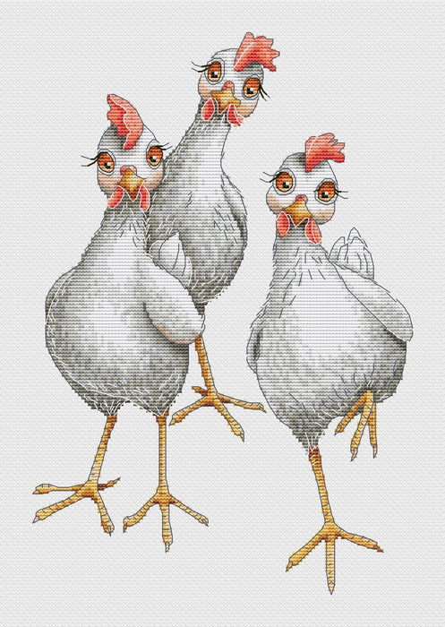 My chickens - PDF Cross Stitch Pattern - Wizardi