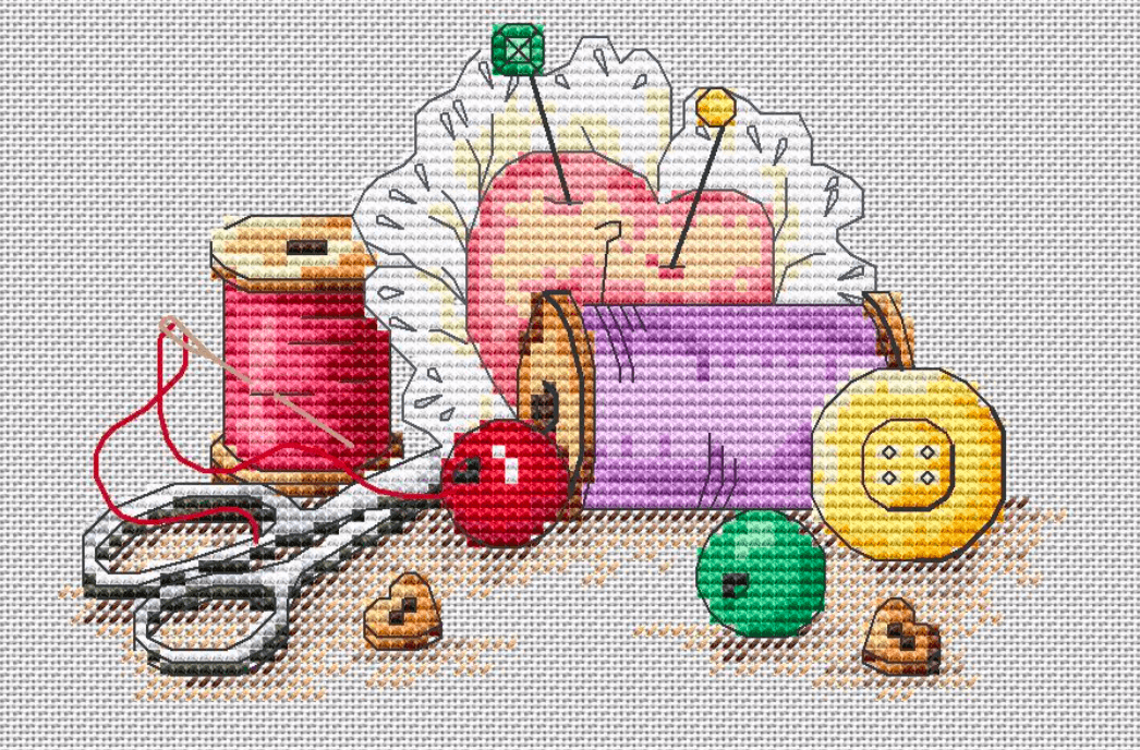 My Love of Needlework - PDF Cross Stitch Pattern - Wizardi