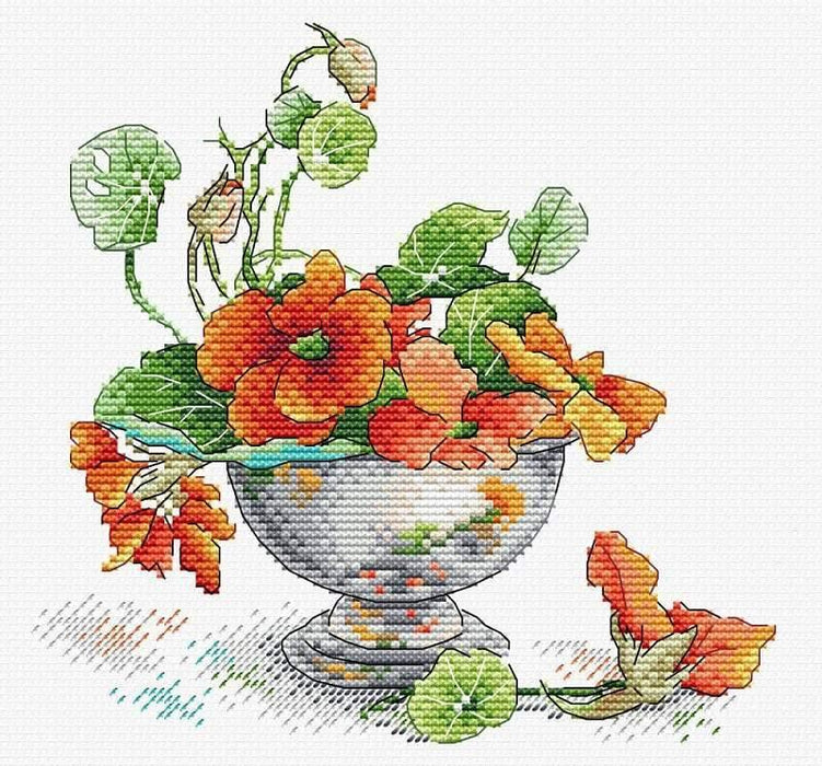 Nasturtium SM-610 Counted Cross Stitch Kit - Wizardi