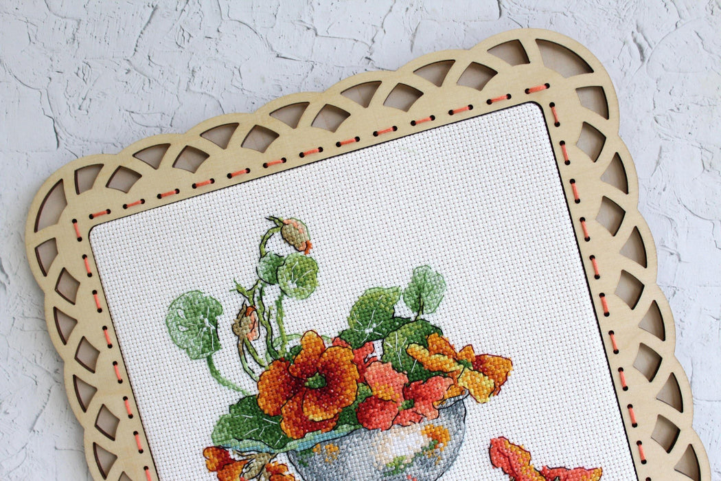 Nasturtium SM-610 Counted Cross Stitch Kit - Wizardi