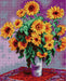 Needlepoint canvas for halfstitch without yarn after Claude Monet - Sunflowers 1993M - Wizardi