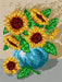 Needlepoint canvas for halfstitch without yarn Bouquet of Sunflowers 1324F - Printed Tapestry Canvas - Wizardi