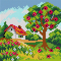 Needlepoint canvas for halfstitch without yarn Four Seasons - Summer 2842D - Printed Tapestry Canvas - Wizardi