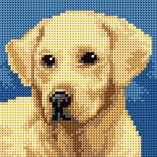 Needlepoint canvas for halfstitch without yarn Labrador Retriever 2713D - Printed Tapestry Canvas - Wizardi