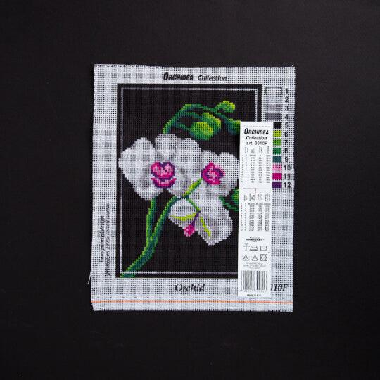 Needlepoint canvas for halfstitch without yarn Orchid 3010F - Printed Tapestry Canvas - Wizardi